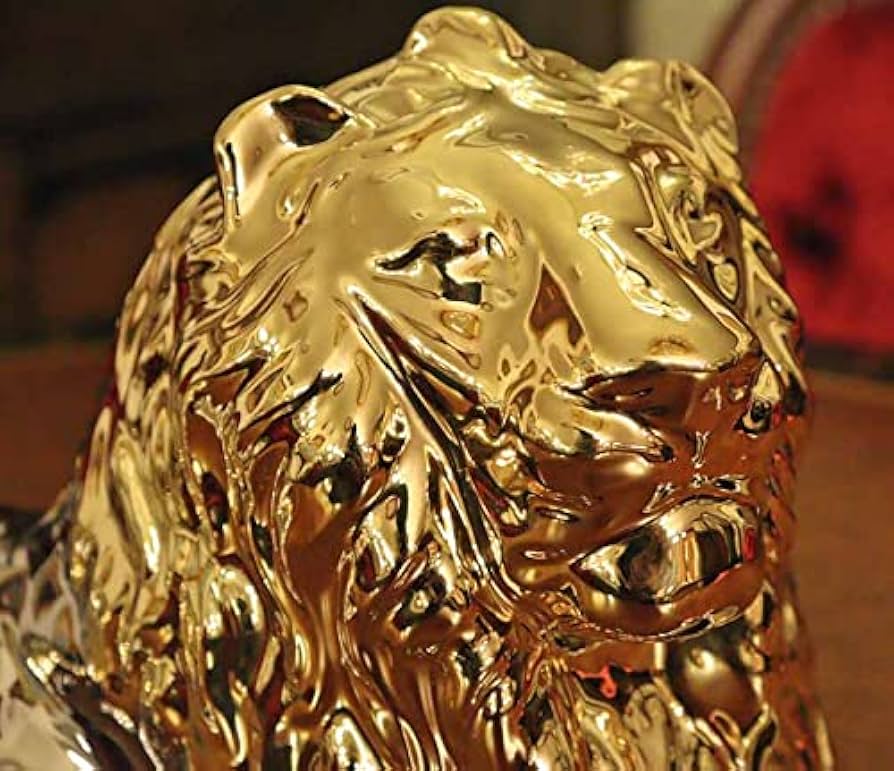 陶器 動物 ライオン 置物 イタリア製 獅子 オブジェ 高級