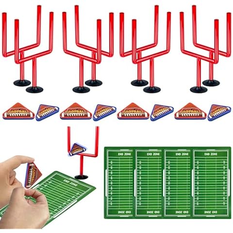 XIPEGPA 20 PCS Mini Flick Football Games Mini Table Top Sports Games with Foam Footballs Goal Post and Cards Finger Toys Office Indoor Football Sports Party Favors Birthday Gifts Office Desk Toys Cover