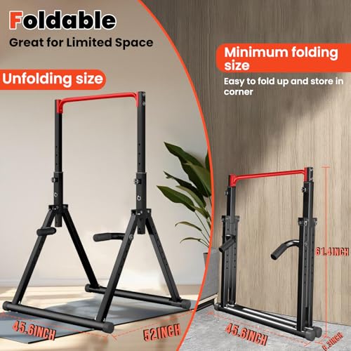 Image of DOBESTS Power Tower Pull Up Bar Free Standing, Foldable Pull Up Station