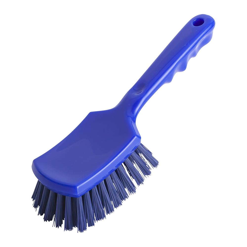 5 Stück Haug Bürsten, Stielbürste, kurzer Griff, blau, L: 26 cm, B: 7, 2 cm, H: 7 cm, Karton