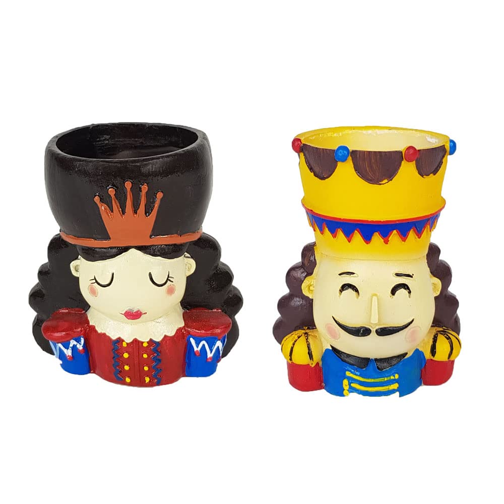Wonderland Set of 2 King & Queen Succulent Pot for Small Plants Home Decor (B0B3JTVWJQ) Amazon Price History, Amazon Price Tracker