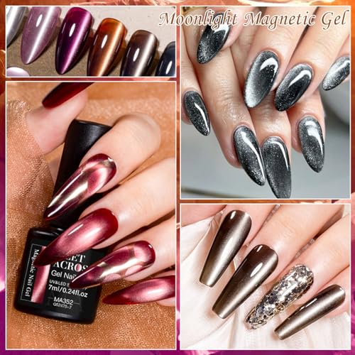 Esmalte Gel Magnético Cat Eye 9 Piezas para Uñas miniatura 6