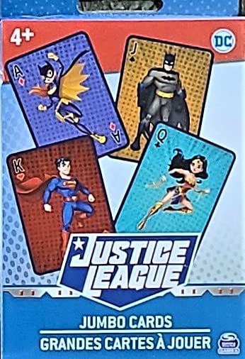Jumbo Playing Cards Standard 54 Card Deck for Kids (Justice League)