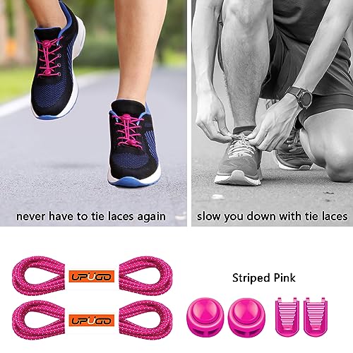 Image of UpUGo Elastic Shoe Laces, No Tie Shoe Laces Tieless for Kids, Adults, Elderly, One Size Fit All