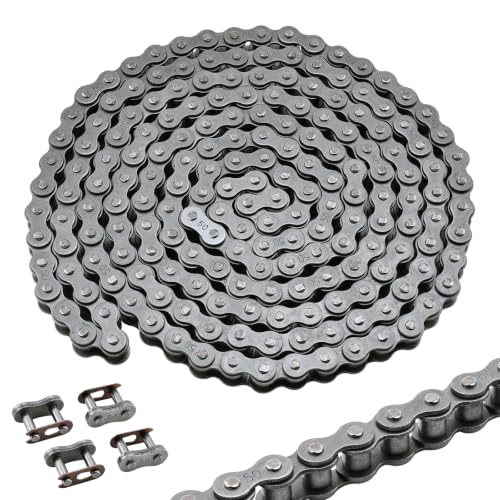 Patioer #50 Roller Chain, 10 Feet Carbon Steel Chain with 4 Free Connecting Links