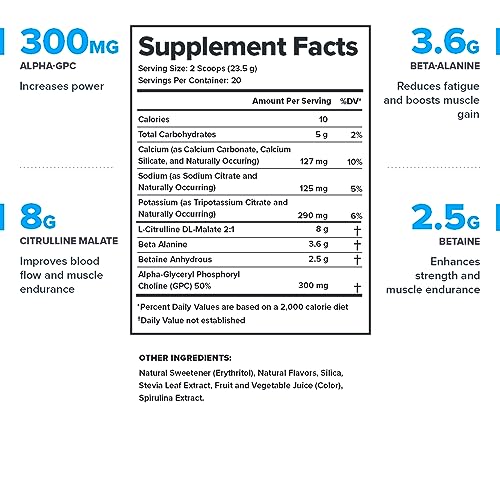 LEGION Pulse Pre Workout Supplement - All Natural Nitric Oxide Preworkout Drink to Boost Energy, Creatine Free, Naturally Sweetened, Beta Alanine, Citrulline, Alpha GPC (Caffeine Free Grape)