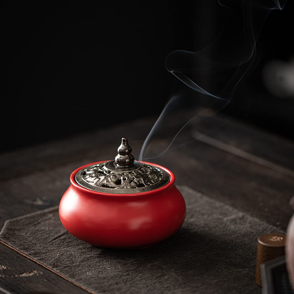 Quemador de incienso Quemador de incienso, titular de incienso de cono de cerámica, censurador de porcelana adecuado for bobina/torre, for la meditación de té de yoga en casa. Titular del incienso