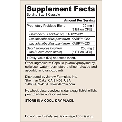 Jarrow Formulas Jarro-Dophilus Gut Calm Probiotic - 8 Billion Cfu - 30 Delayed Release Veggie Caps, Supports Relief From Occasional Gas, Bloating & Discomfort #TOP7