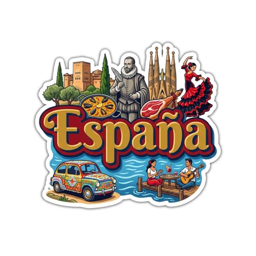Image of Spain Fridge Magnet | Engineered Wood Glossy Finish | A Travel Souvenir for Home, Kitchen, Locker Decor, Gift Collectible