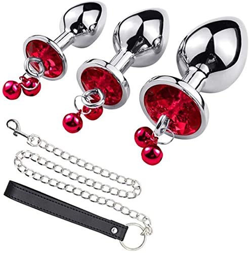 3-delige metalen bel plug speelgoedset met lijn, rood - Afbeelding 3