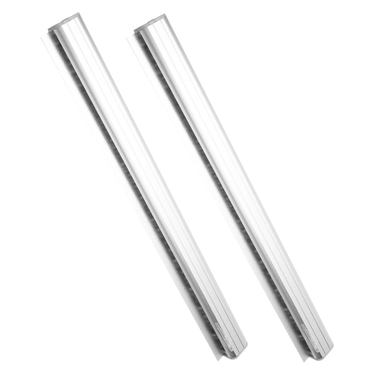 Tofficu Aluminum Alloy Ticket Display Rail 2 Pack Restaurant Order Ticket Holder No Punch Menu Holder Slide Check Rack Kitchen Wall-Mounted