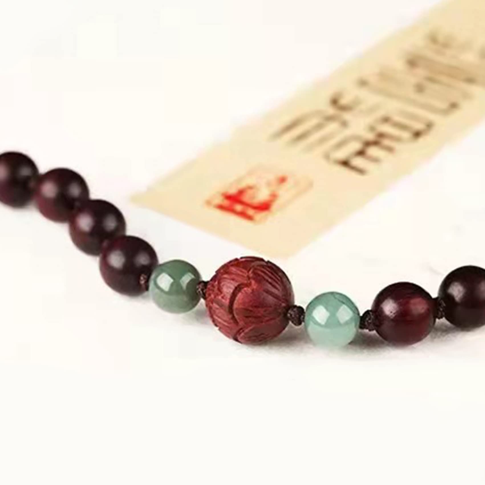 Pulsera Feng Shui Pulsera Feng Shui Verde Natural Jade Hetian Loto? Pulsera con cuentas de madera Feng Shui Riqueza Amuleto Colgante Chakra contra el Mal Piedras preciosas Pulsera Portafor