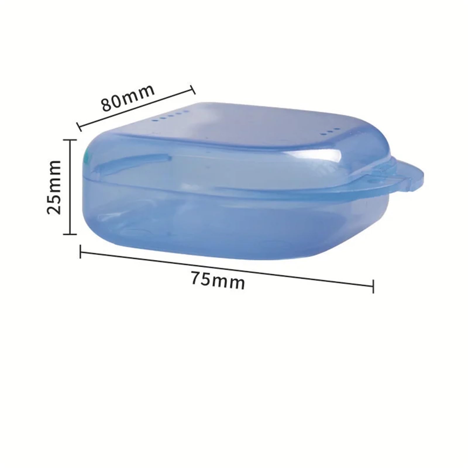 BoîTe à ProthèSes Dentaires Boîte de rangement de prothèse dentaire, conteneur de protection buccale en plastique, fournitures d'hygiène buccale, étui for appareils dentaires 4 pièces(Red)