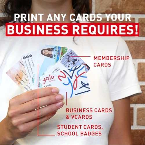 Badgy200 Plastic Card Printer with Badge Studio+ ID design software for full color, custom, tamper proof ID badges in seconds