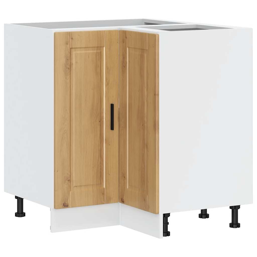 vidaXL Armoire d'angle de Cuisine Porto chêne Artisanal, Armoire d'angle, Meuble d'évier d'angle, Meuble d'angle