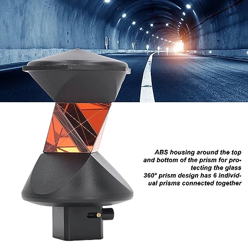Prisme de Station Totale Universel à 360° pour GRZ4 et Prisme Triangulaire en Verre K9 de Haute Précision pour le Suivi Automatique pour les Tests d'autoroutes de Mines de