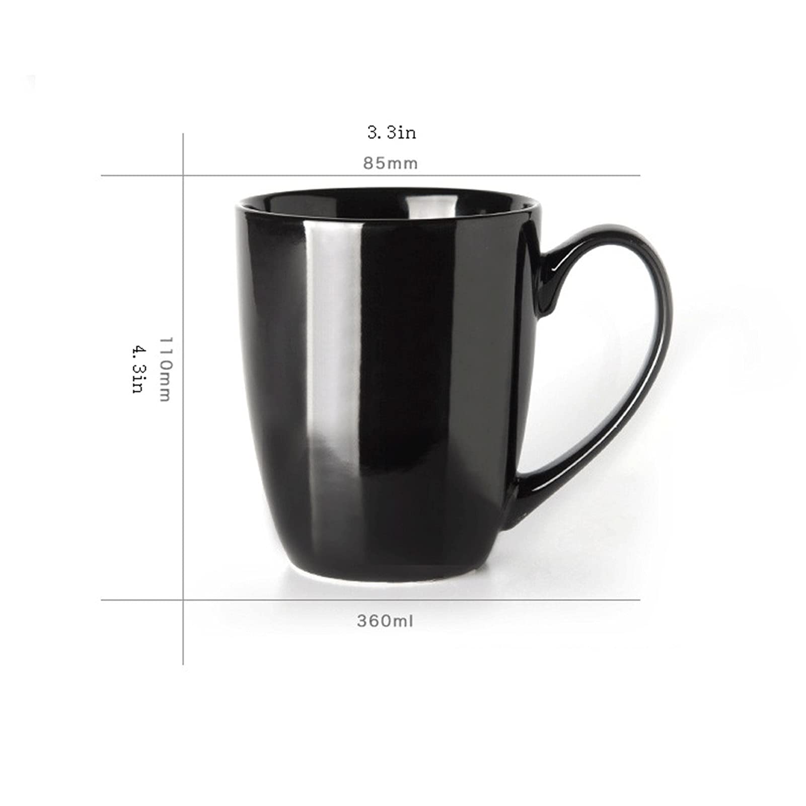 Tazze da caffè, tazze da tè, tazze da latte, semplici tazze in ceramica a tinta unita, tazze da caffè, tazze da colazione, tazze da tè, tazze per bevande calde, studenti, regali per impiegati o u