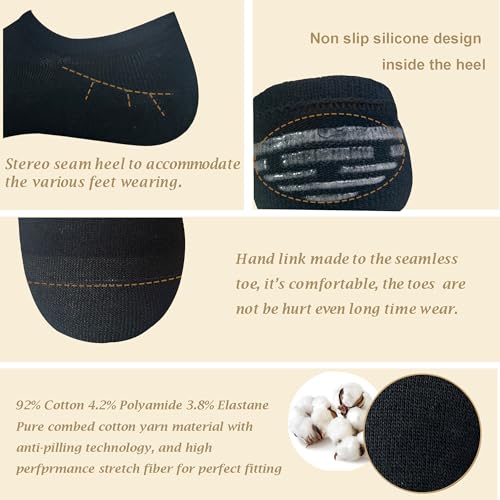 Image of Womens Ankle Socks Cotton No-Show Comfortable Low-Cut Liner Kraft Paper Gift Box