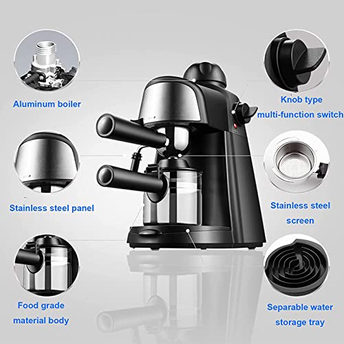 Ekspres do espresso z spieniaczem mleka, ekspres do kawy 240 ml, idealny do Cappuccino, Latte, Mocha i espresso