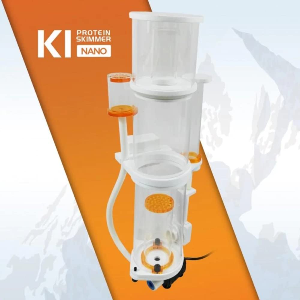 K1-Nano Protein Skimmer, Aquarium Filter, White & Transparent, PVC & ABS, 5.91 x 2.75 x 15.75 inches