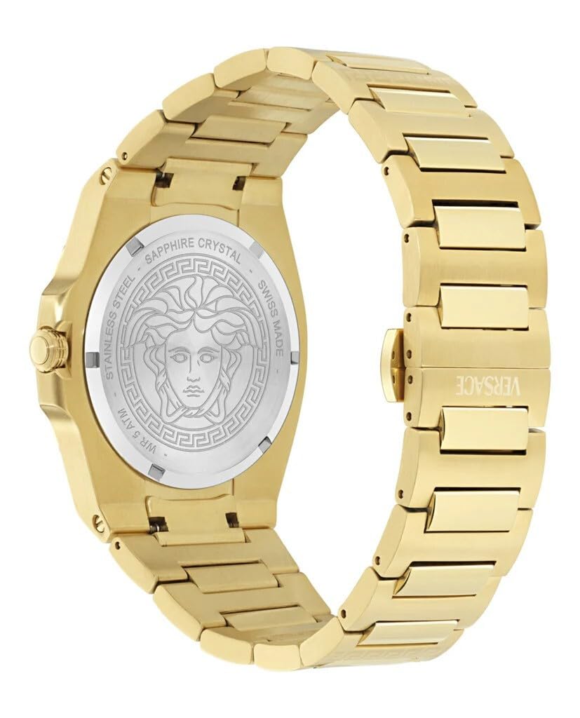 Versace Orologio da uomo analogico al quarzo svizzero con cinturino in acciaio inox VE0V00425