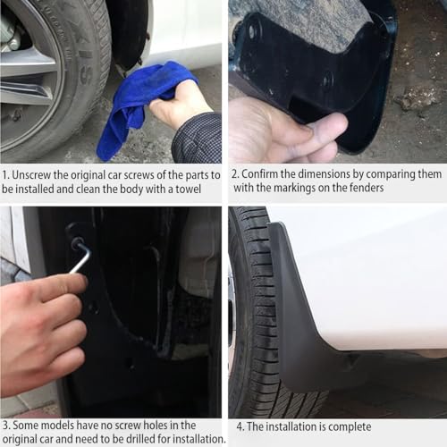 Image of Set of 4 Pickup Mudguards Mud Flaps Splash Guard Mudflaps Front & Rear for Tacoma 2016 2017 2018 2019 2020 2021