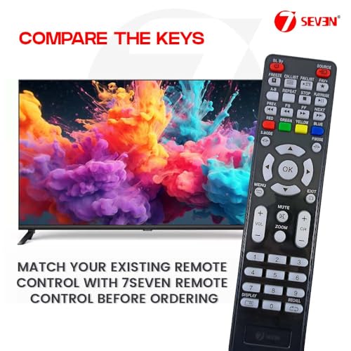 Image of 7SEVEN Remote for Reconnect Tv Suitable for LCD LED Reliance Brand Television Remote Control - Match Exactly with Existing Remote Key by Key for Better Performance