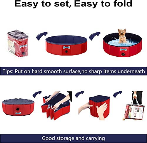 V-HANVER-Dog-Pool-Pets-Bathing-Tub-Plastic-Wading-Kiddie-Pool-for-Medium-and-Large-Dogs-Kids-Portable-Foldable-Collapsible-551-X-12-inch V HANVER Dog Pool Pets Bathing Tub Plastic Wading Kiddie Pool for Medium and Large Dogs Kids Portable Foldable Collapsible 551 X 12 inch