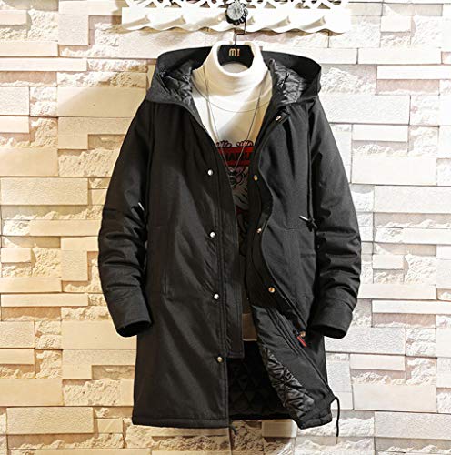 Louyihon Herrenjacke Winter,Herren Fashion einfarbig lässig mit Kapuze Langarmjacke,Herrenjacke Herren