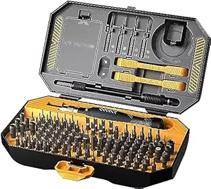 INICIO 145 in 1 Precision Screwdriver Set [116 CR-V Bits, 12 CR-V Sockets, 4 S2 Bits] Portable Repair Tool Kit With Flexible Shaft For Repair & Maintenance of Electronics Smartphones MacBooks Laptops (Black)