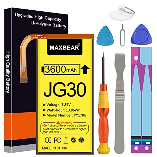 Image of MAXBEAR Moto G7 Battery, Upgraded 3600mAh 3.85V Li-Polymer Replacement Battery for Moto G7 JG30 XT1962-1, XT1962-4, XT1962-5 with Repair Tool Kit