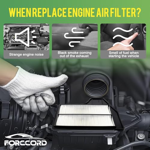Image of 2-Pack Engine Air Filter Fits for Nissan Altima L4 Sedan 2.5L 2013 2014 2015 2016 2017 2018 Air Filter Replacement CA11450 16546-3TA0J 16546-3TA0B 16546-3TA0A Car Accessories
