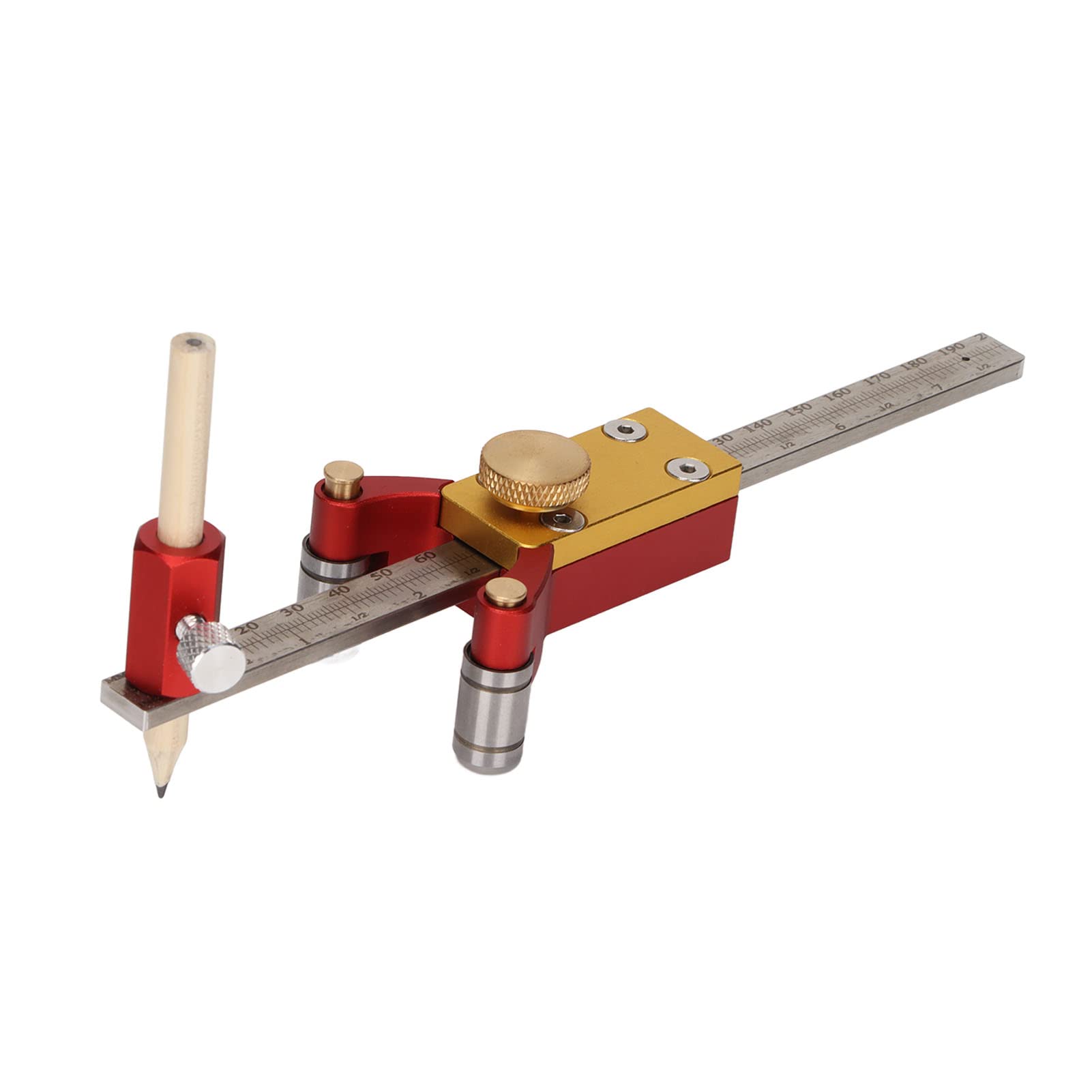 Woodworking Scriber, 3 in 1 Scribe Ruler, Multi Function Parallel Arcs Drawing Gauge, DIY Tools, Metric Imperial Arcs Drawing, Construction Rulers