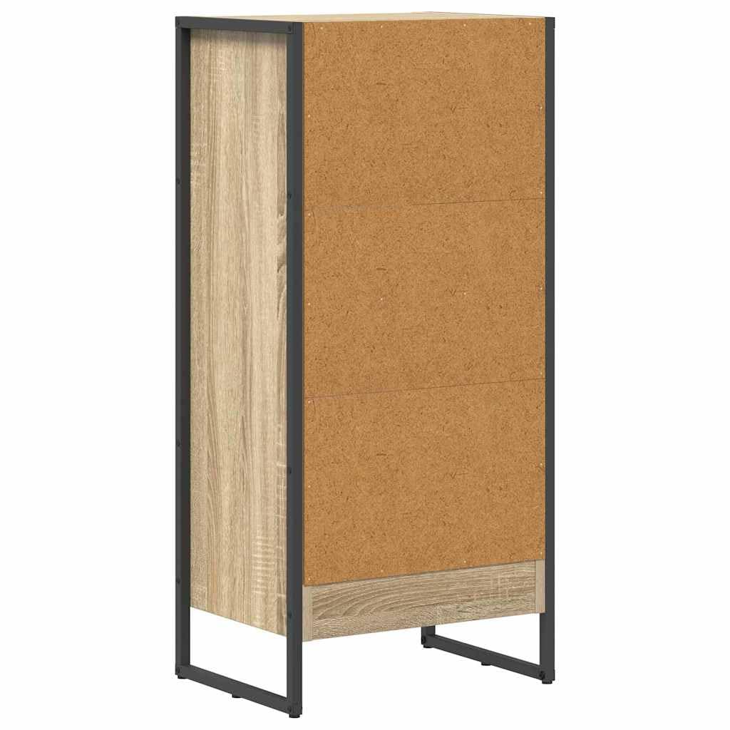 Regał na książki Sonoma 80 x 30 x 155 cm, materiał drewnopochodny, przemysłowy regał stojący do salonu, sypialni, biura, trwały