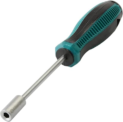 Utoolmart Destornillador de llave de tubo de 0.157 in, llave de tuerca hexagonal, eje redondo de acero Cr-V, no magnético