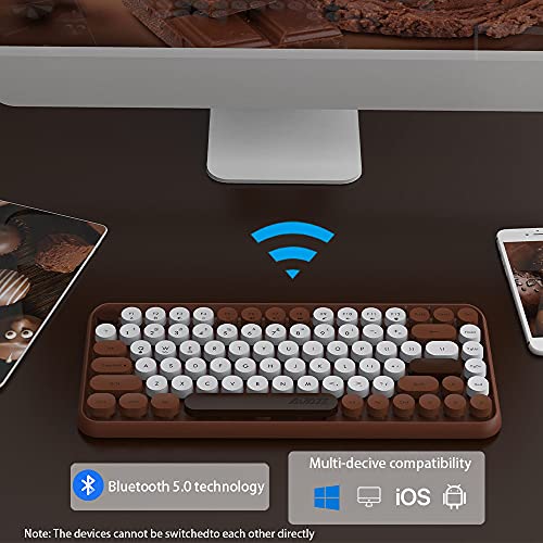 NACODEX-84-Key-Bluetooth-Typewriter-Keyboard-with-Cute-Retro-Round-Keycaps-Comfortable-Ergonomic-Wireless-Mini-Keyboard-for-iOS-Window-Android-Brown
