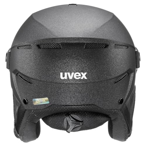uvex Instinct Visor - robuster Skihelm für Damen und Herren - mit Visier - optimierte Belüftung - Black matt - 59-61 cm