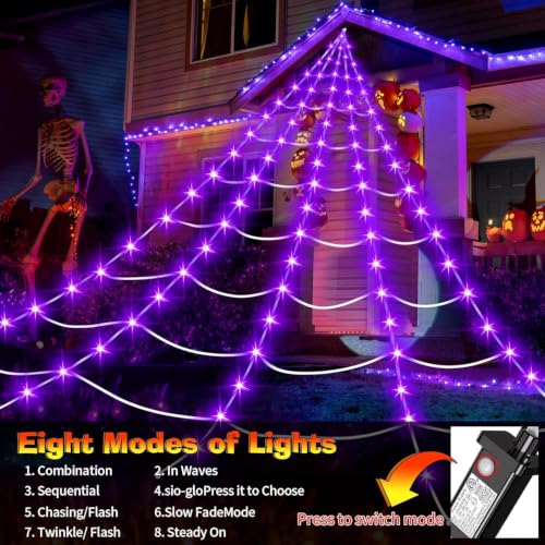 Outdoor Halloween Spider Web Lights DROPS TO - image 5