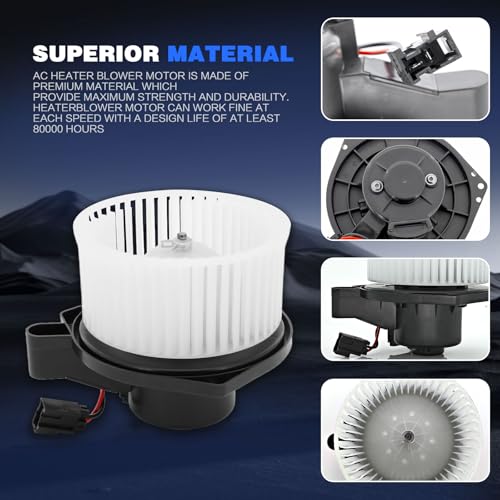 Image of HVAC Heater Blower Motor Fan Compatible with 2004-2012 Chevy Colorado /GMC Canyon, 2003-2006 SSR, 2006-2008 Isuzu i-280 /i-350 /i-290 /i-370 - Replace# 700187 89019178