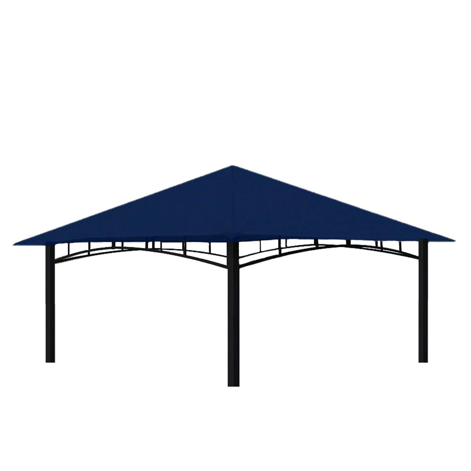 Toit de rechange pour tonnelle de 3 x 3 m - Sable antique - Imperméable - Matériau : panama en PVC, souple, 370 g/m², ultra résistant, modèle 3 (bleu marine)