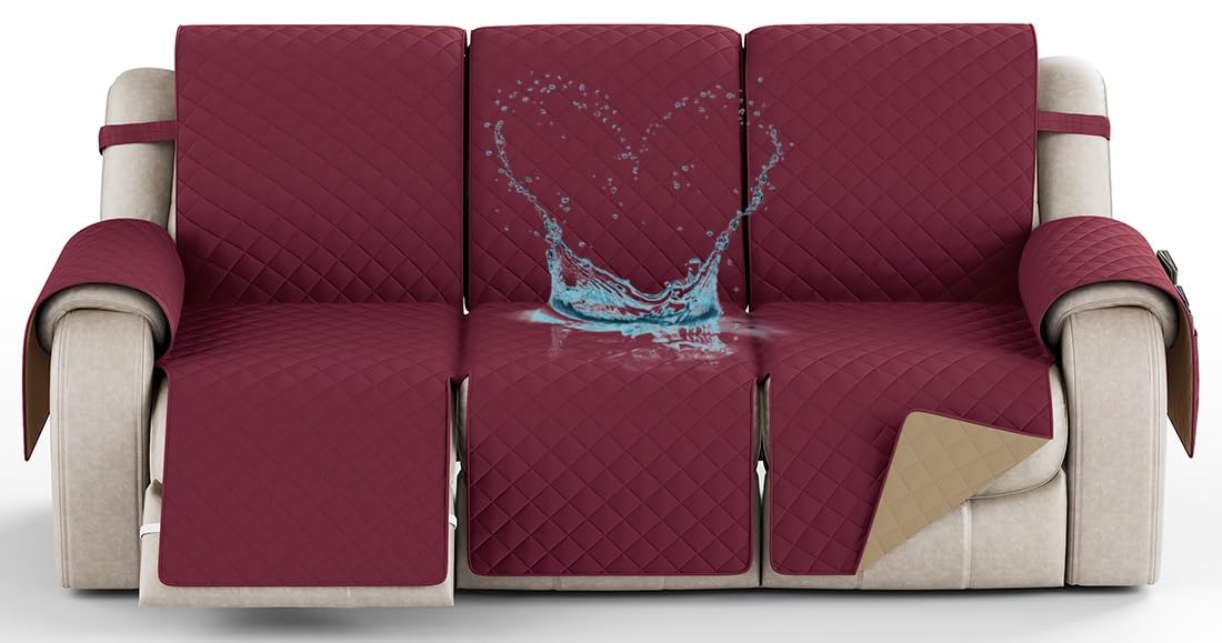 Funda impermeable de silla reclinable con reverso antideslizante para modelo 2138 de 3 plazas