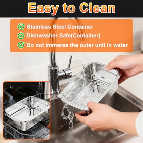 Image of Heated Lunch Box,Electric Lunch Box, Lunch Box Battery Powered, Pro 24000mah,5.5 Cups Portable Food Heater-3D-5 Side Heating-Intelligent Temperature Control,Suitable For Trucks,Offices (Black /White)