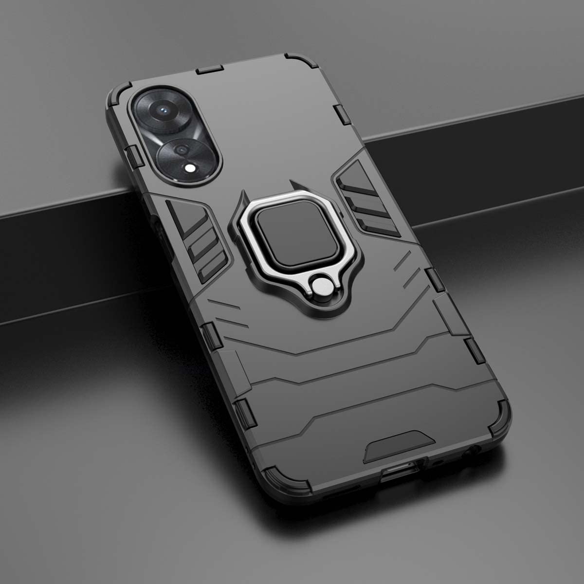 GOKEN Cover per Oppo Reno 12 5G, TPU/PC Dual Layer Hybrid