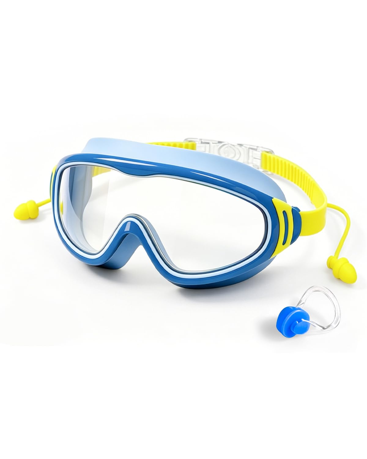 Gafas de natación para niños con protección UV antivaho montura grande