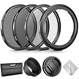 Neewer Lens Accessory Kit for Canon PowerShot SX530 HS, SX520 HS, SX60 HS, SX50 HS, SX40, Includes: Filter Adapter Ring + 67mm Filter Set(UV/CPL/ND4) + Rubber Lens Hood + Lens Cap + Filter Pouch
