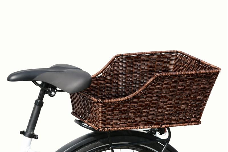 LTJ 030017 HR Fahrradkorb Kunststoff Rattan Gepäckträgerkorb