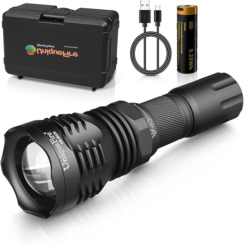 UniqueFire Mini 940 nm iluminador IR linterna luces para visión nocturna, foco ajustable LED luz infrarroja antorcha 3 modos y eliminación rápida de