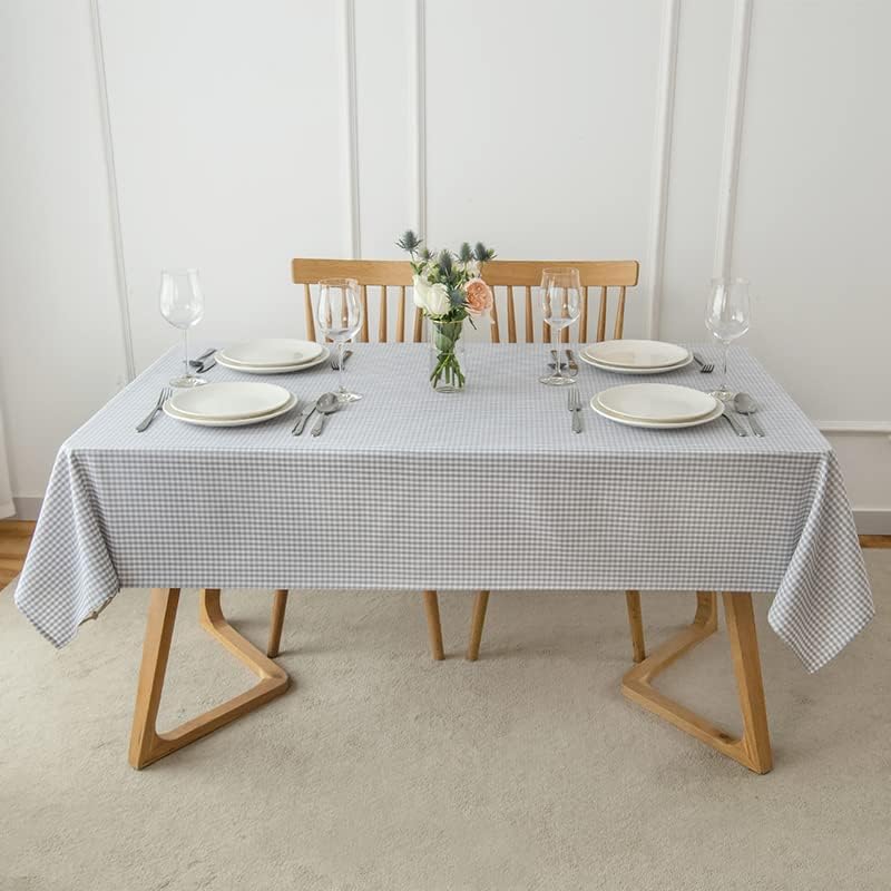 Miniatura 8 de maxmill Mantel rectangular a cuadros resistente al agua, sin arrugas, a prueba de derrames, resistente a los derrames, mantel de cuadros a cuadros