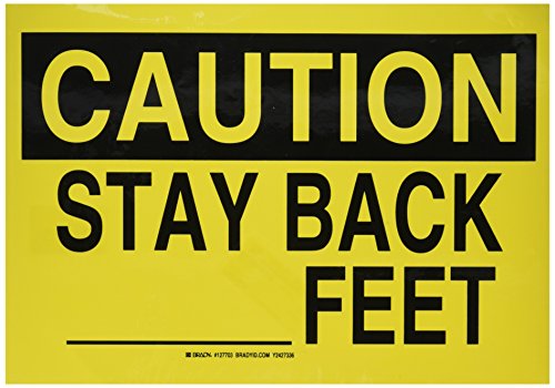 Panneau de sécurité Stay Back Feet Brady 127703 de 25,4 cm pour usine