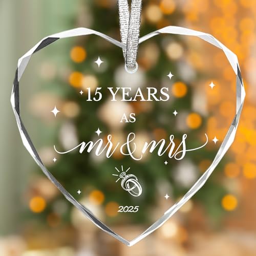 15 Year Anniversary Crystal Gifts for 15 Year Anniversary, 15th Anniversary Couple Gifts...